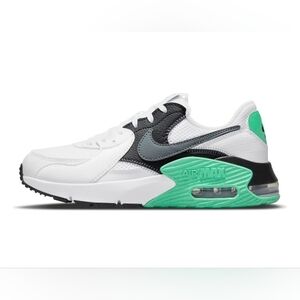 Nike Air Max White and Green Sneakers